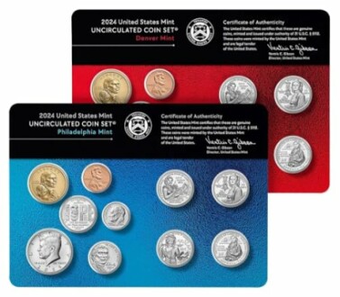 2024 P, D U.S. Mint Uncirculated 20 Coin Set