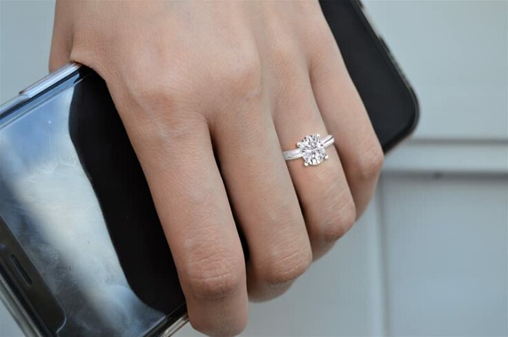Katarina GIA Certified Diamond Solitaire Engagement Ring with a 14K gold setting