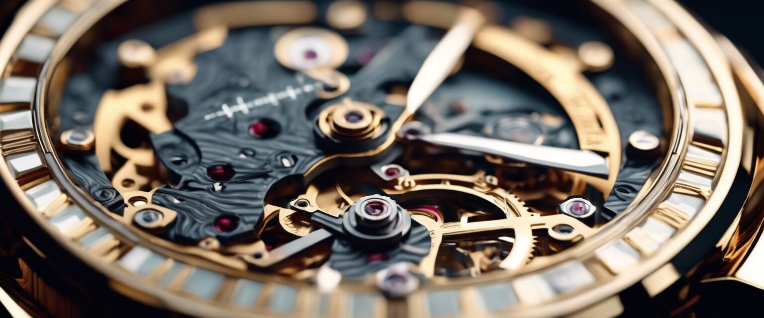 Intricate luxury watch mechanism