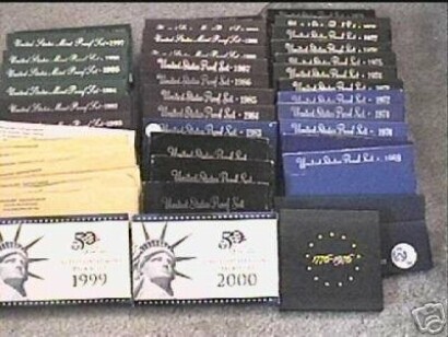 US MINT BU PROOF SETS